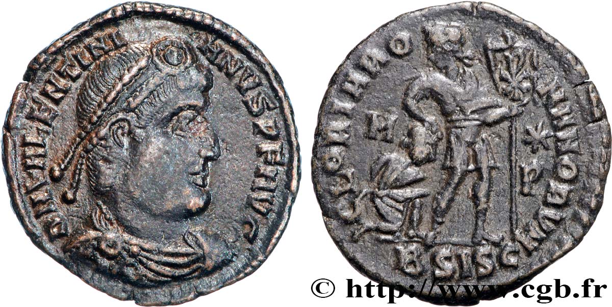 VALENTINIEN Ier Nummus, (PB, Æ 3) TTB+