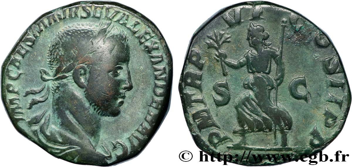 ALEXANDRE SÉVÈRE Sesterce TTB