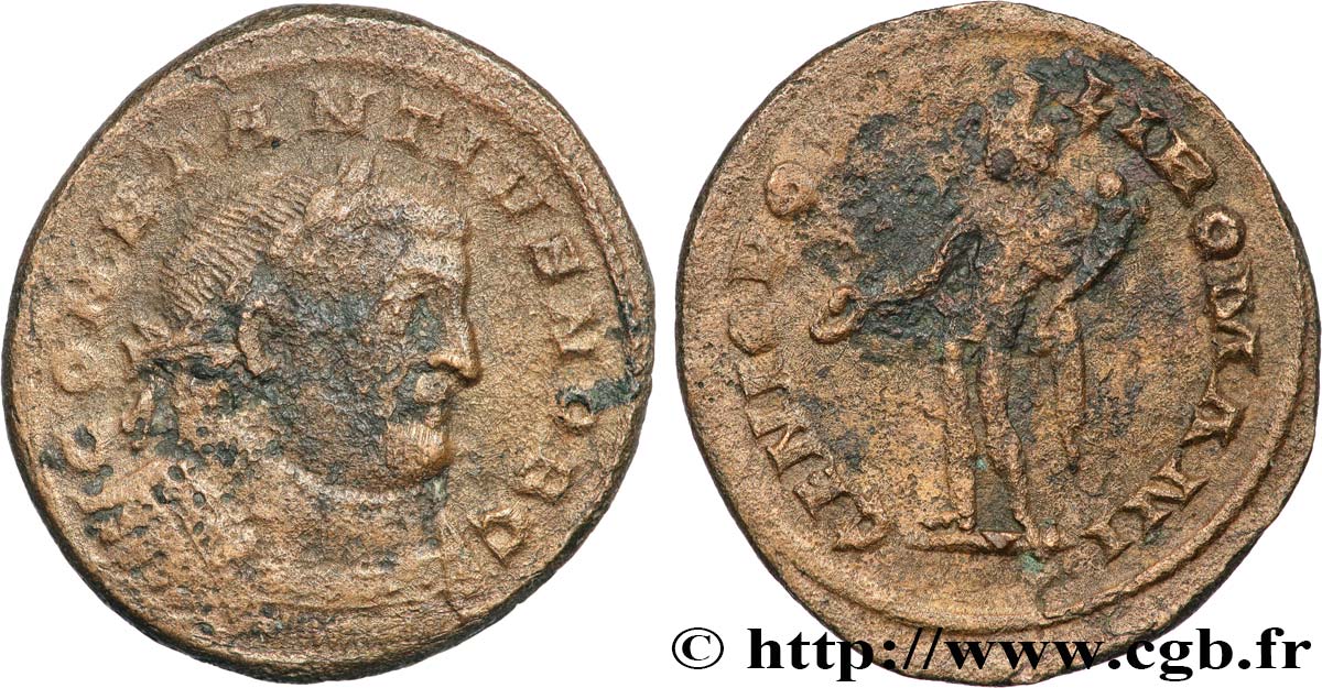 CONSTANCE Ier CHLORE Follis ou nummus TB+