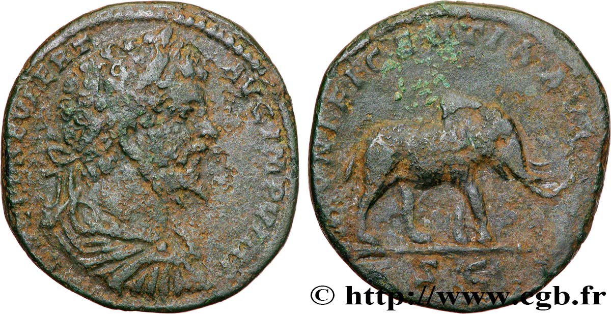 SEPTIME SÉVÈRE Sesterce TTB