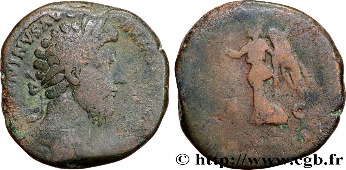 MARCUS AURELIUS Sesterce VF