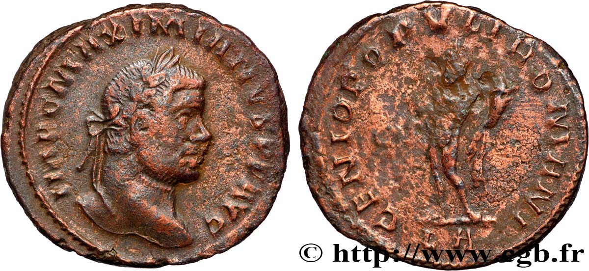 MAXIMIEN HERCULE Follis ou nummus TTB