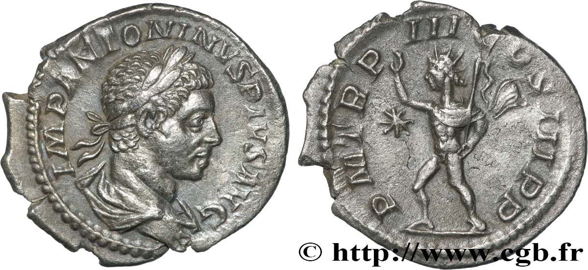 ELAGABALUS Denier MS/AU