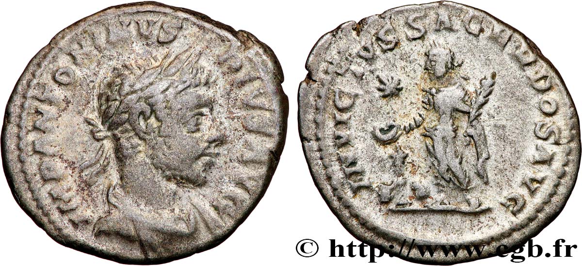 ELAGABALUS Denier fVZ/SS