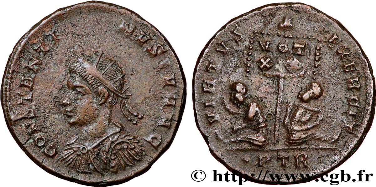 CONSTANTIN II Demi-centenionalis ou demi-nummus TTB+