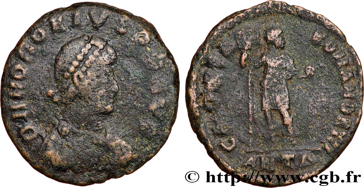 HONORIUS Maiorina pecunia, (MB, Æ 2) TB+