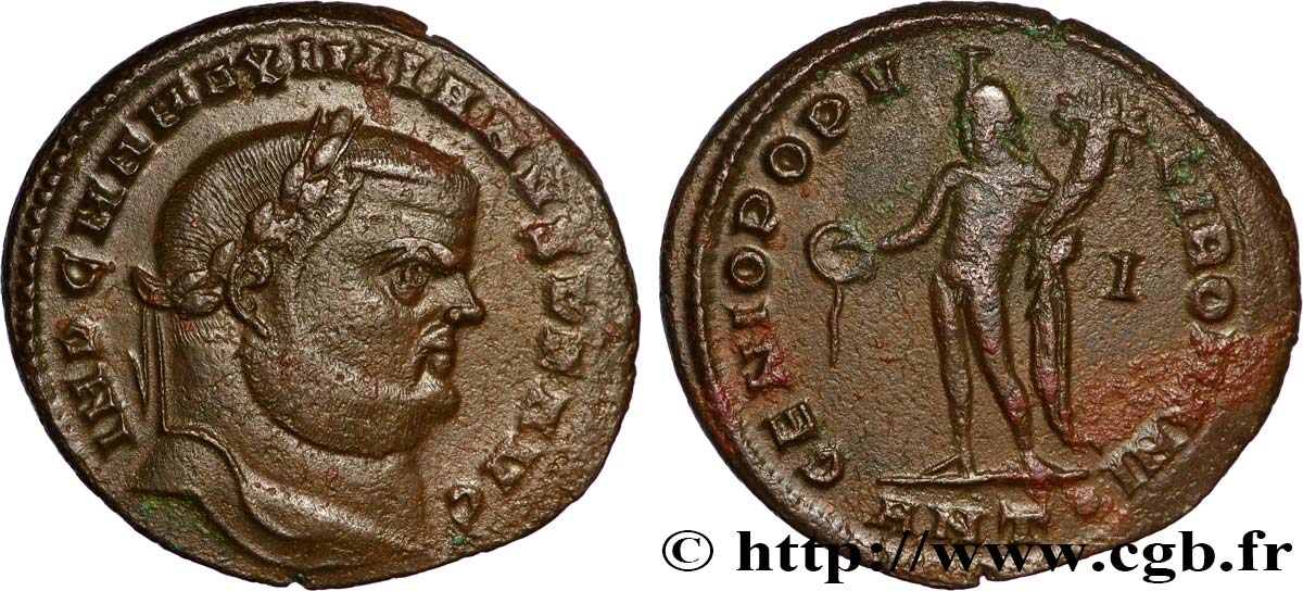 MAXIMIEN HERCULE Follis ou nummus TTB+/TTB