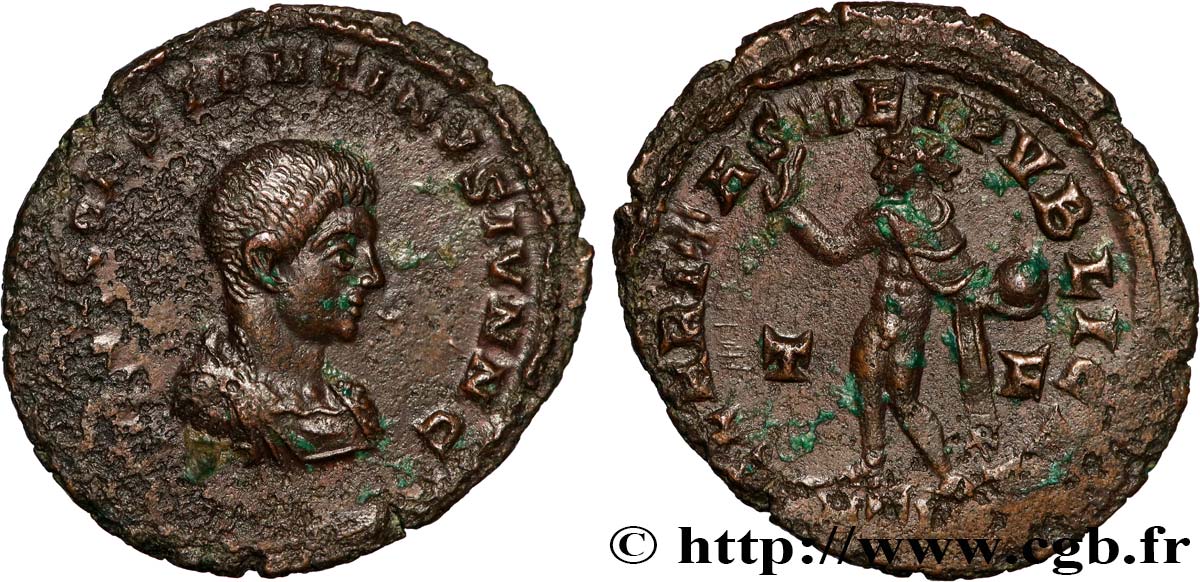 CONSTANTIN II Centenionalis ou nummus TTB