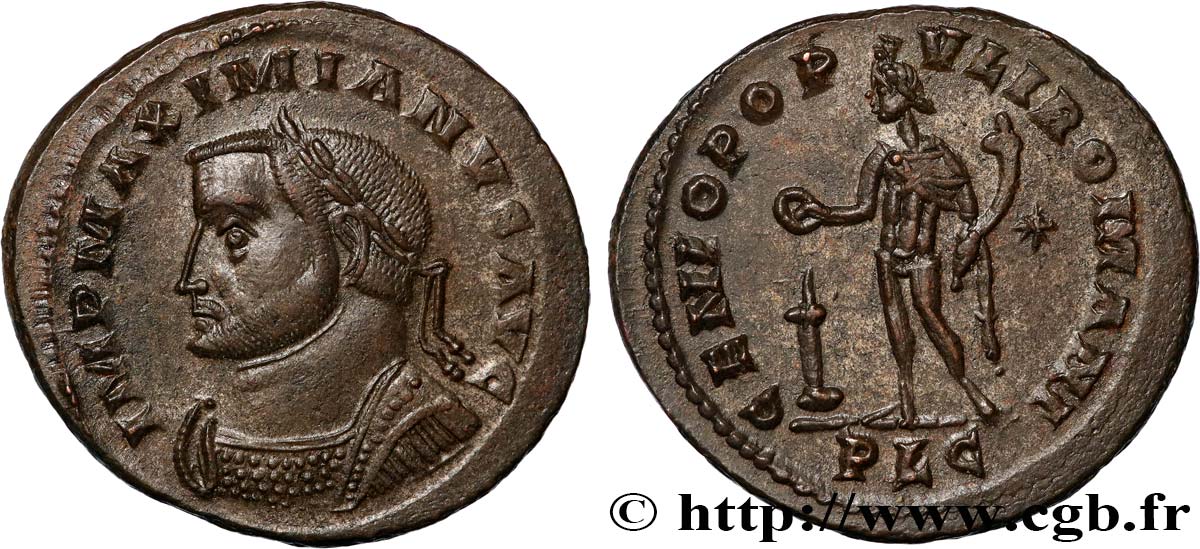 MASSIMIANO ERCOLE Follis ou nummus MS
