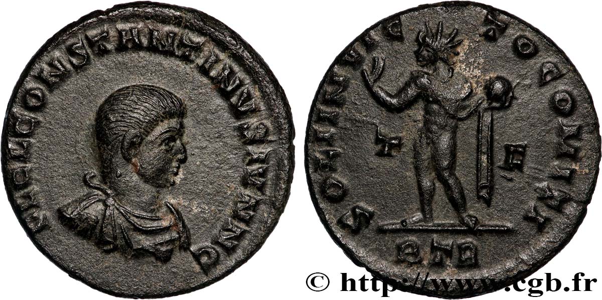 CONSTANTIN II Follis ou nummus TTB+
