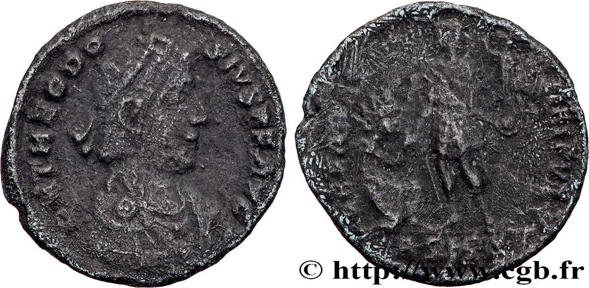 THÉODOSE Ier Maiorina pecunia, (MB, Æ 2) TB+