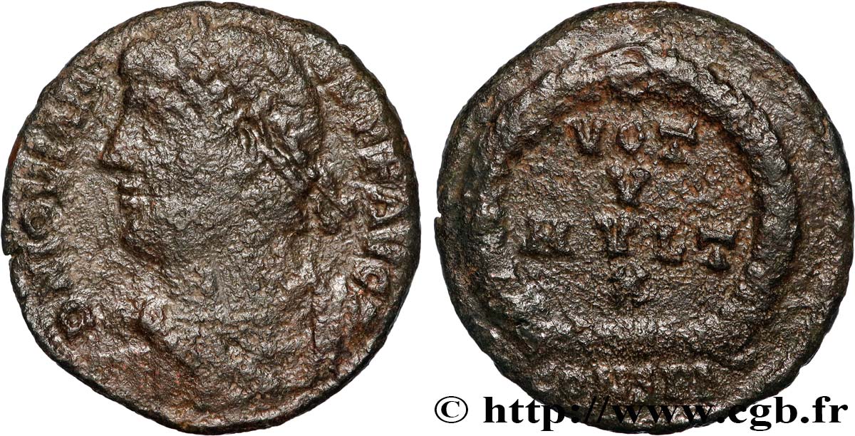 JOVIAN Maiorina ou nummus, (PB, Æ 3) XF