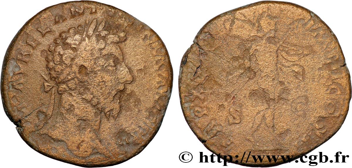 MARCUS AURELIUS Sesterce VF