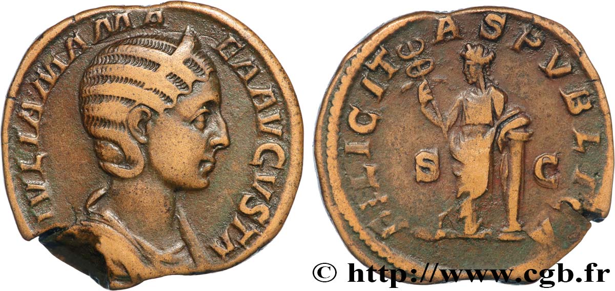 JULIA MAMÉE Sesterce TTB