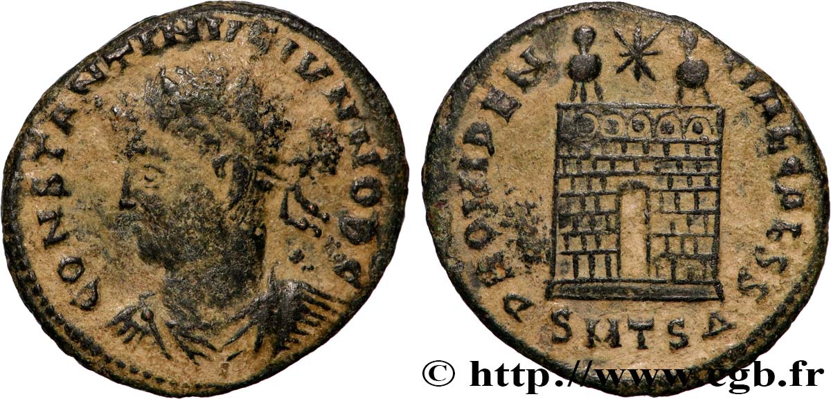 CONSTANTIN II Centenionalis ou nummus TTB