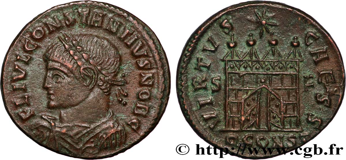 CONSTANCE II Centenionalis ou nummus TTB+