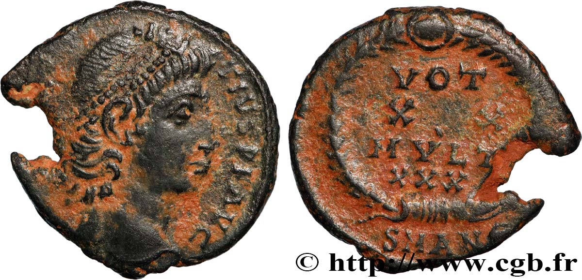 CONSTANCE II Centenionalis ou nummus TTB