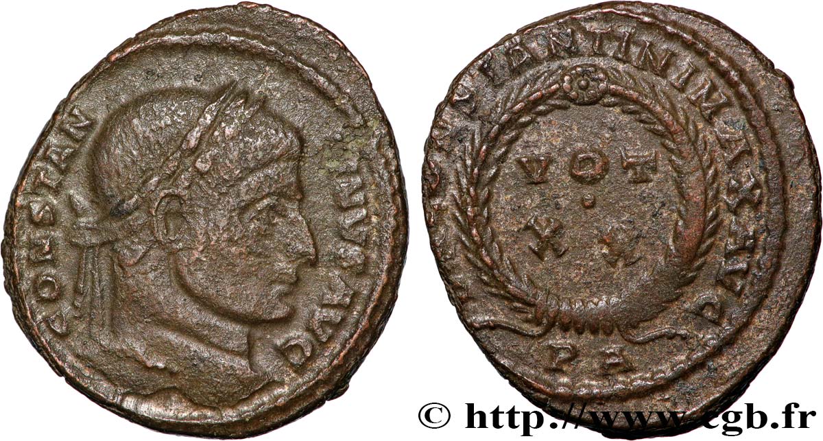 CONSTANTIN Ier LE GRAND Centenionalis ou nummus TTB+