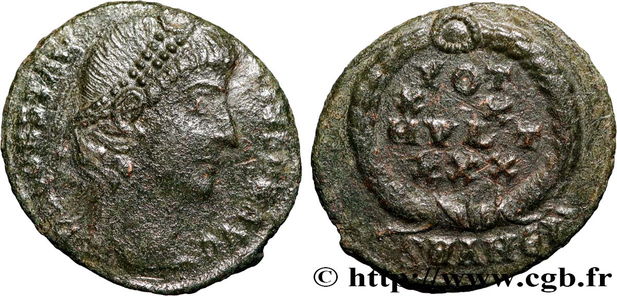 CONSTANCE II Centenionalis ou nummus TTB/TTB+