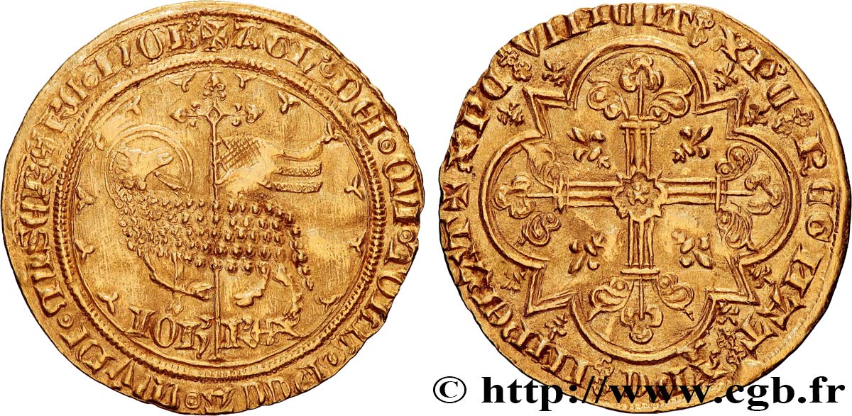 JOHN II THE GOOD Mouton d or s.m. s.l. XF