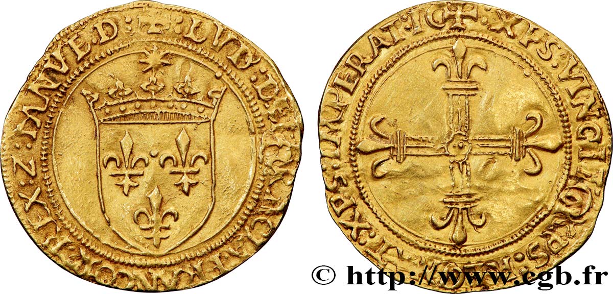 LOUIS XII Écu d or au soleil s.m. Gênes AU/AU
