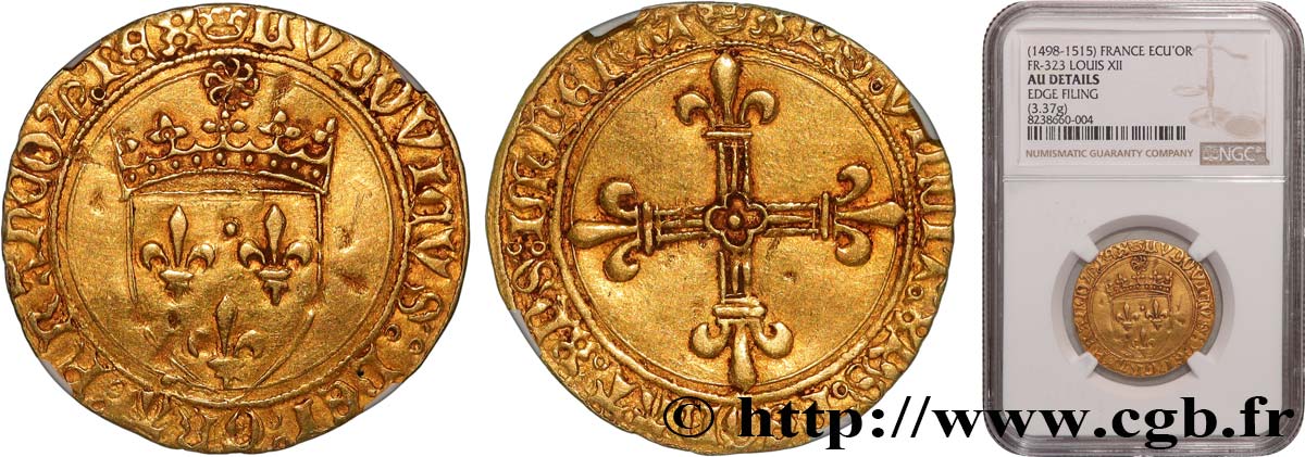 LOUIS XII Écu d or au soleil s.m. Rouen AU