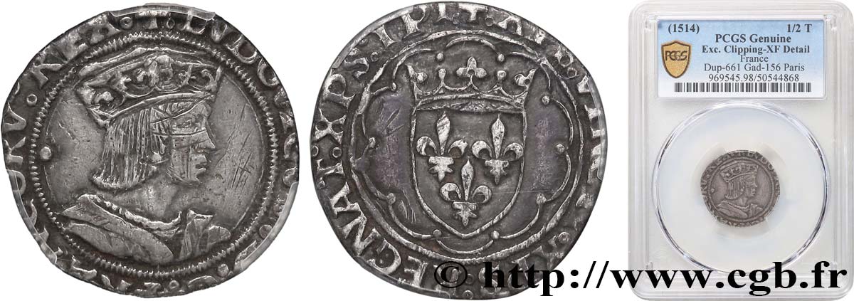 LOUIS XII Demi-teston s.m. Paris BB