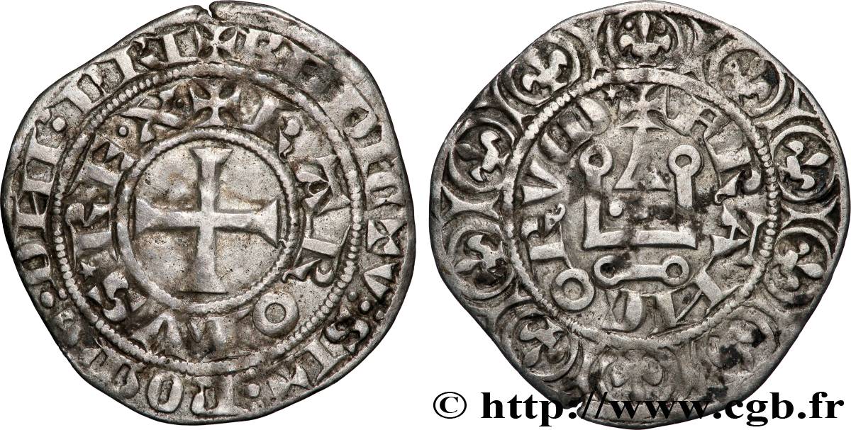 CHARLES IV LE BEL Maille blanche n.d.  TTB