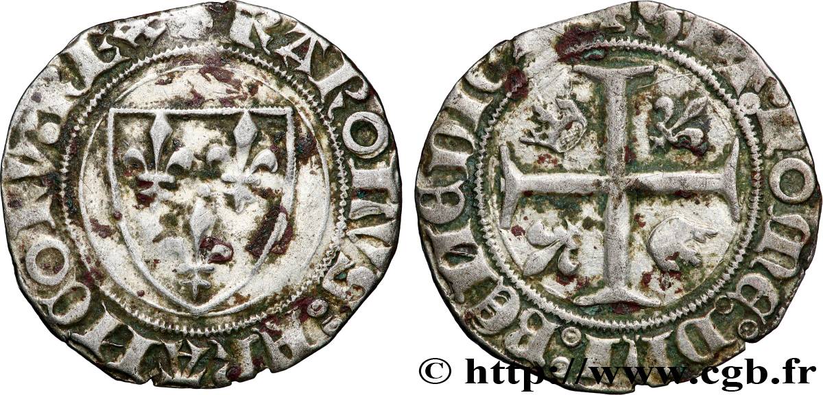 CHARLES VI LE FOU OU LE BIEN AIMÉ Blanc dit guénar n.d. Paris TTB