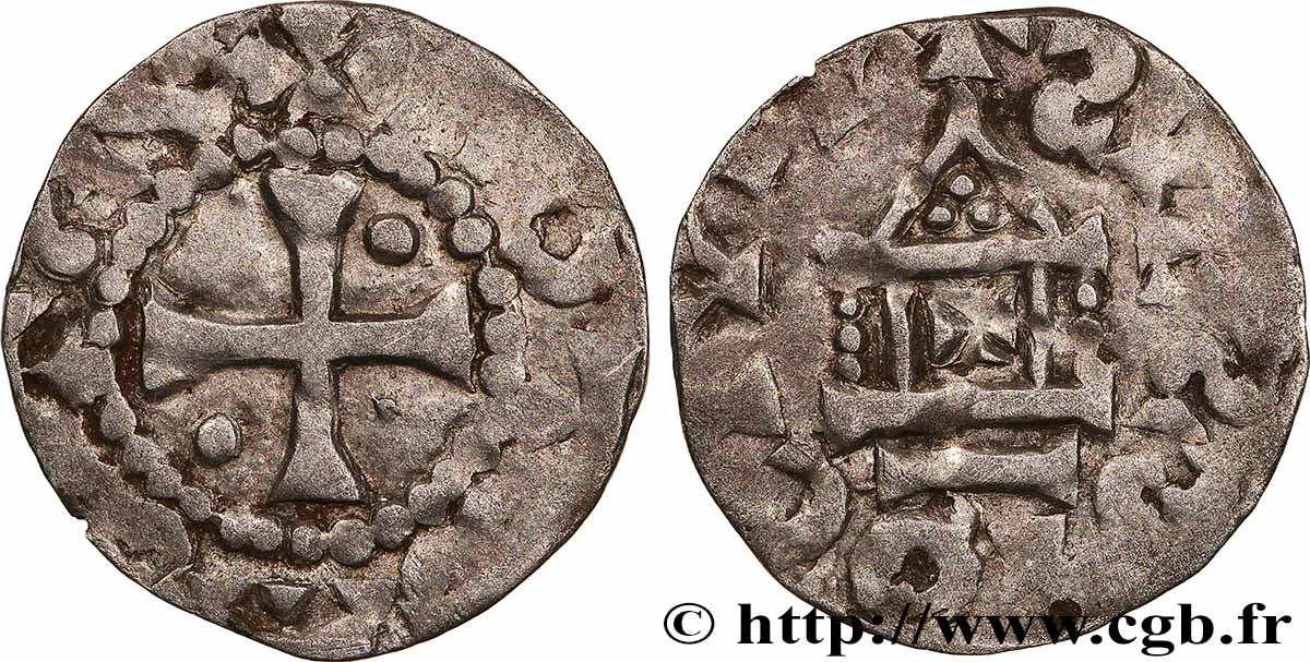 ROBERT II LE PIEUX Denier s.m. Soissons TTB