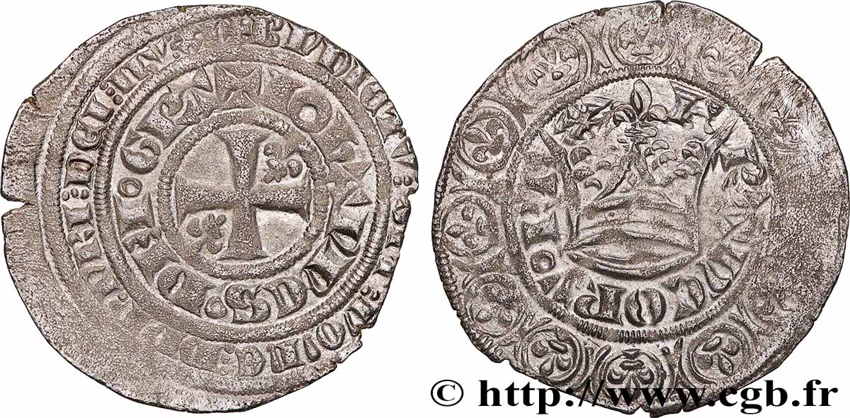 JEAN II LE BON Gros blanc à la couronne s.m. TTB+