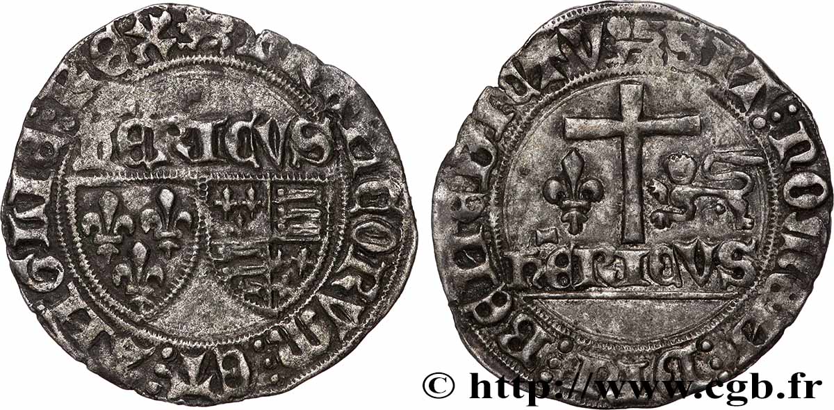 HENRY VI OF LANCASTER Blanc aux écus n.d. Rouen MBC
