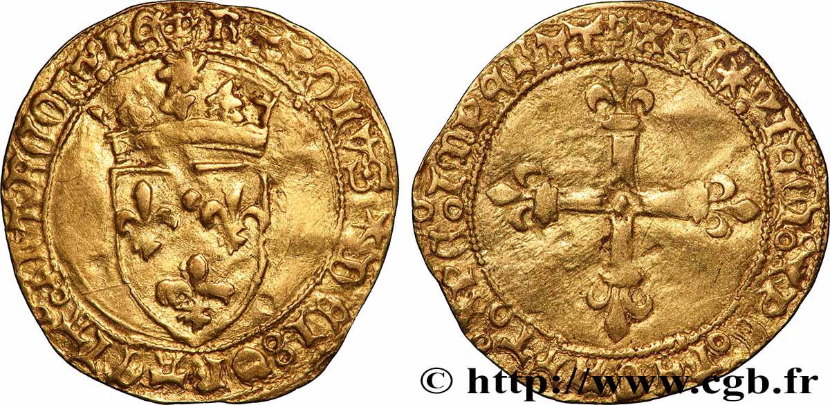 CHARLES VIII Écu d or au soleil s.m. Montpellier TB+