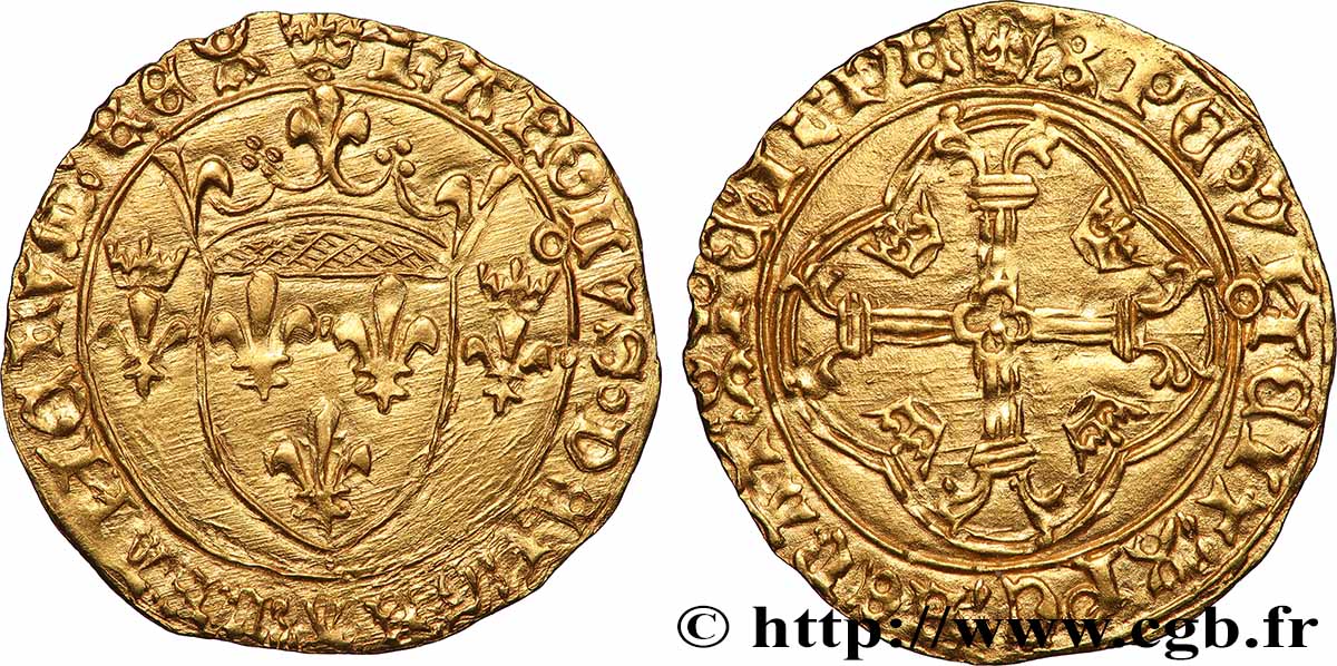 CHARLES VII LE VICTORIEUX Écu d or à la couronne ou écu neuf s.m. Toulouse TTB/TTB+