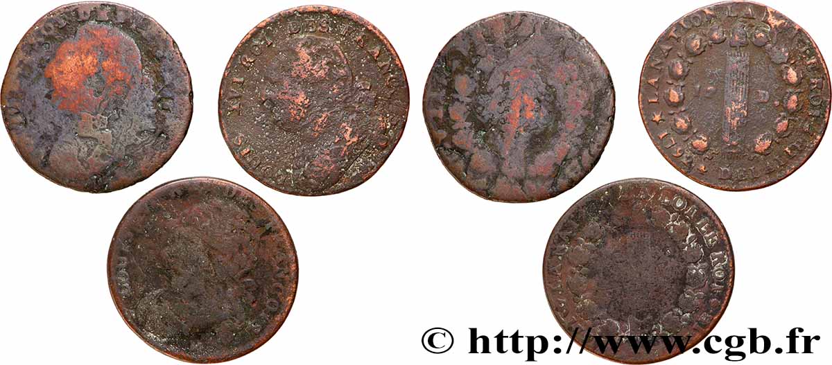 LOUIS XVI 12 deniers dit au faisceau , type FRANCOIS, lot de 3 ex. n.d. Ateliers divers lot
