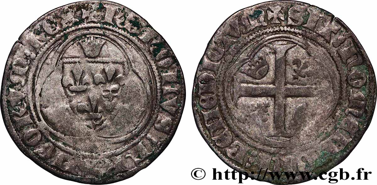 CHARLES VII THE WELL SERVED Blanc à la couronne n.d. Paris VF