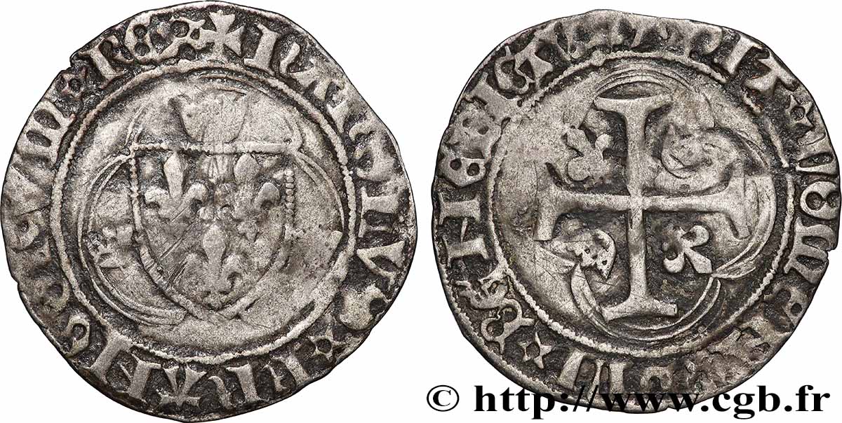 CHARLES VII THE WELL SERVED Blanc à la couronne s.m. Châlons-en-Champagne VF