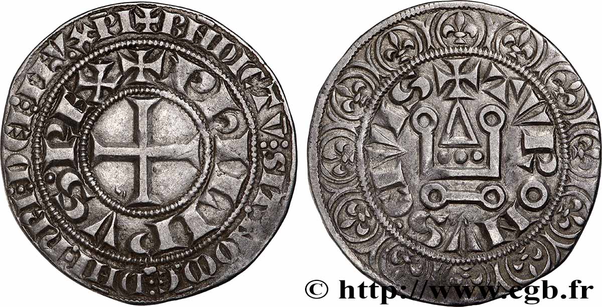 PHILIPPE III LE HARDI Gros tournois à l O rond s.m. TTB+