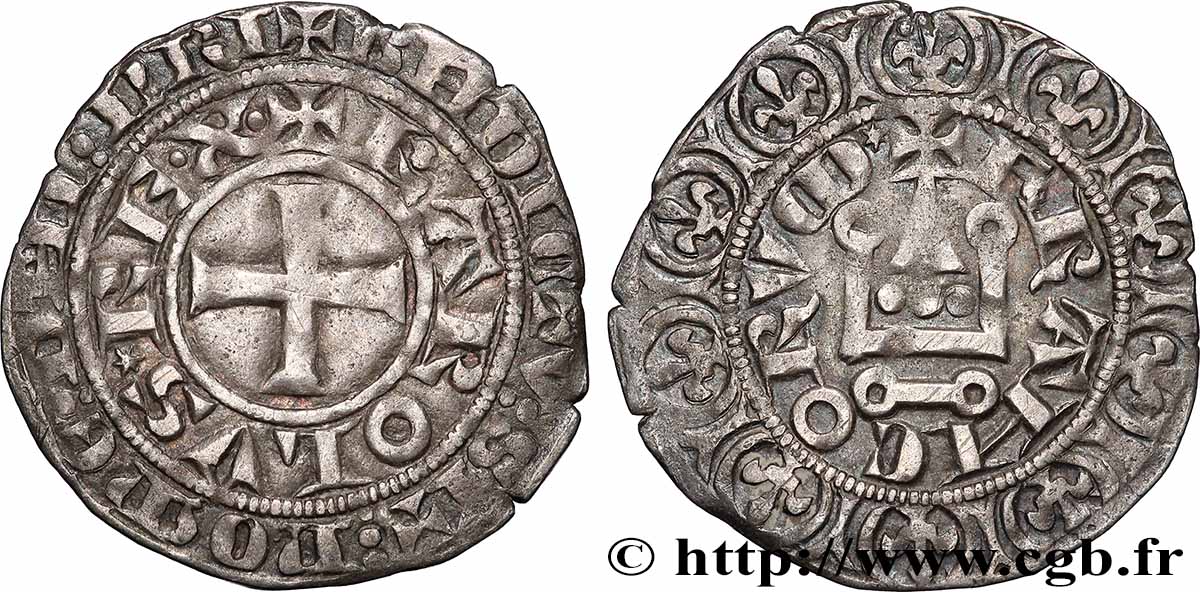 CHARLES IV LE BEL Maille blanche n.d. TTB