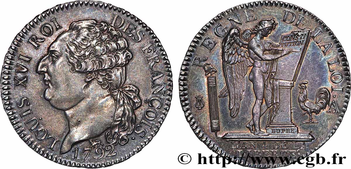 LOUIS XVI (MONARQUE CONSTITUTIONNEL) Demi-écu au génie 1792 Paris SUP/SPL