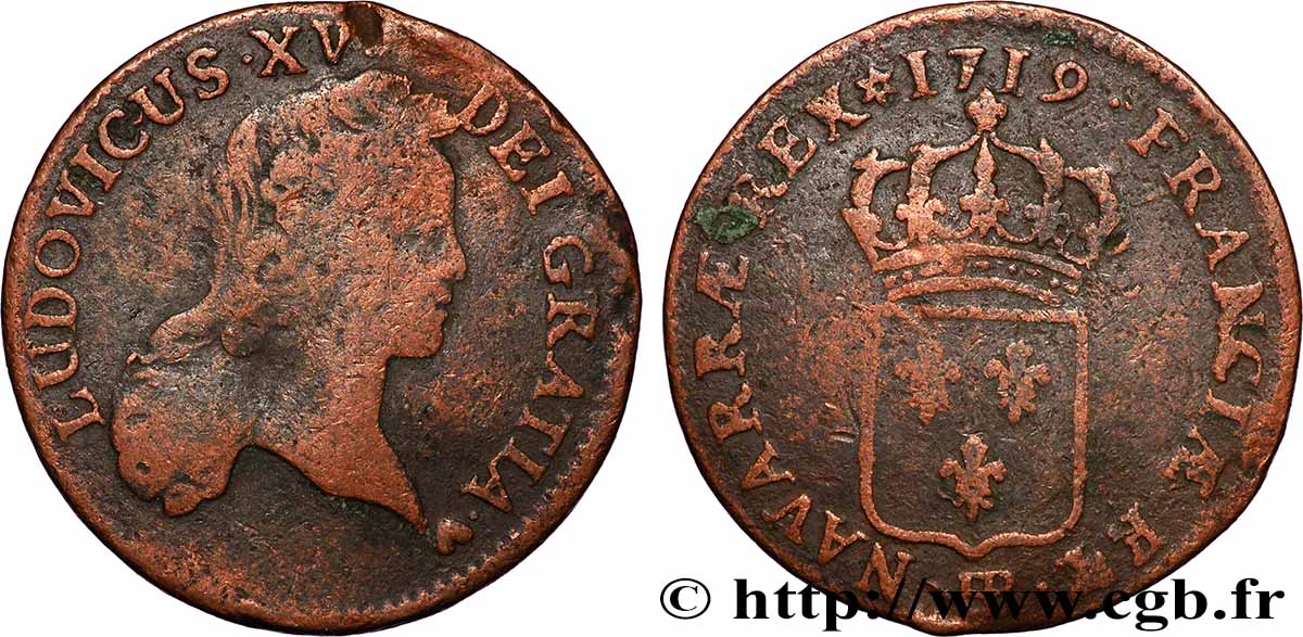 LOUIS XV THE WELL-BELOVED Demi-sol au buste enfantin 1719 Strasbourg S