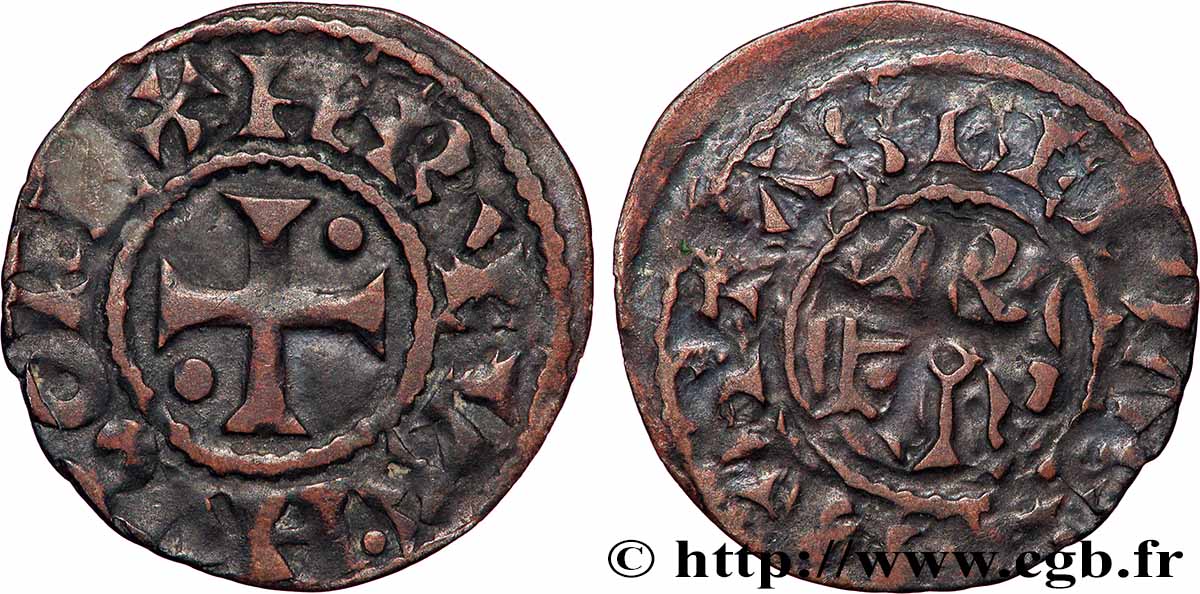 HUGUES CAPET Denier s.m. Beauvais TB+