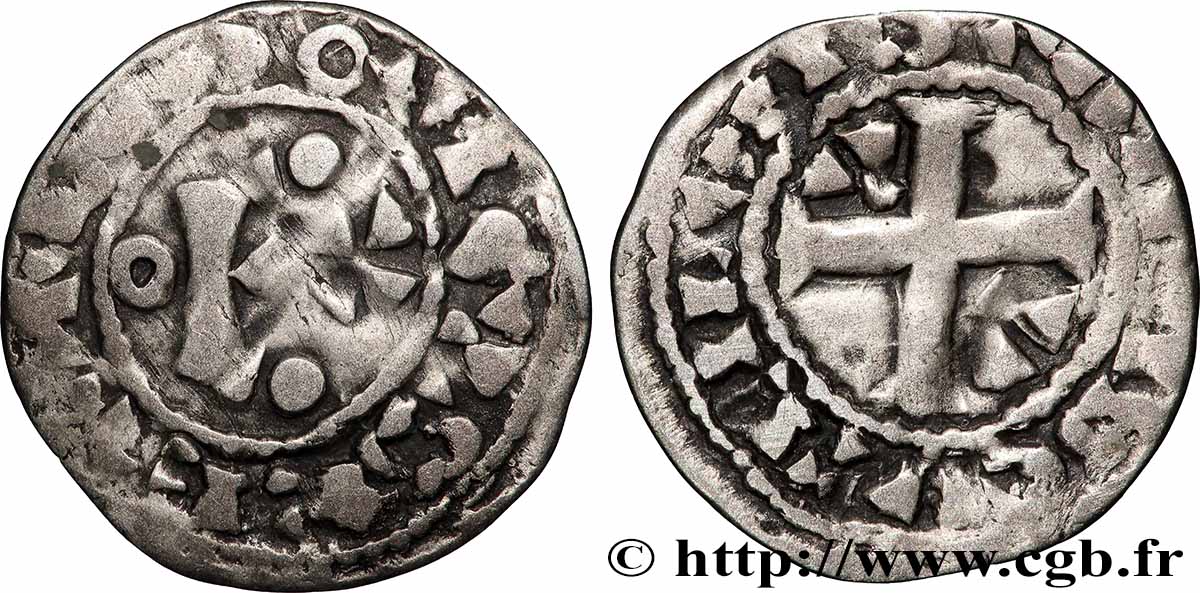 LOUIS VI THE FAT Denier, 5e type s.m. Étampes VF