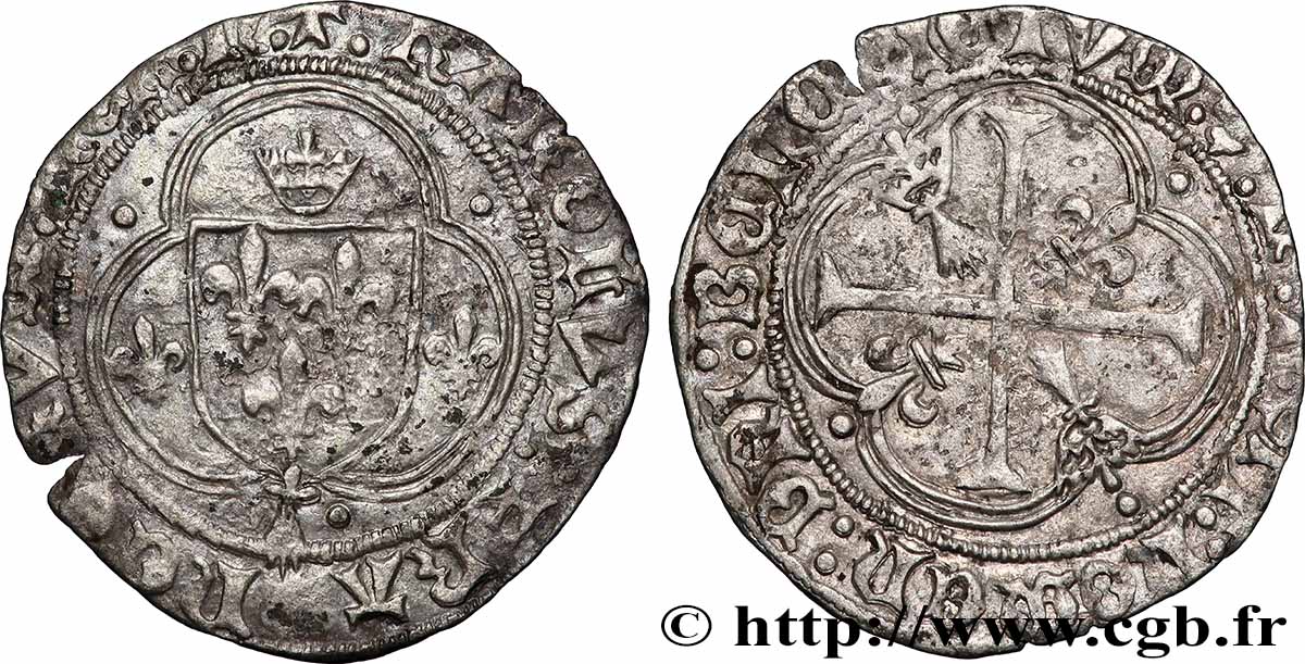 CHARLES VIII Blanc à la couronne de Bretagne s.m. Nantes BB