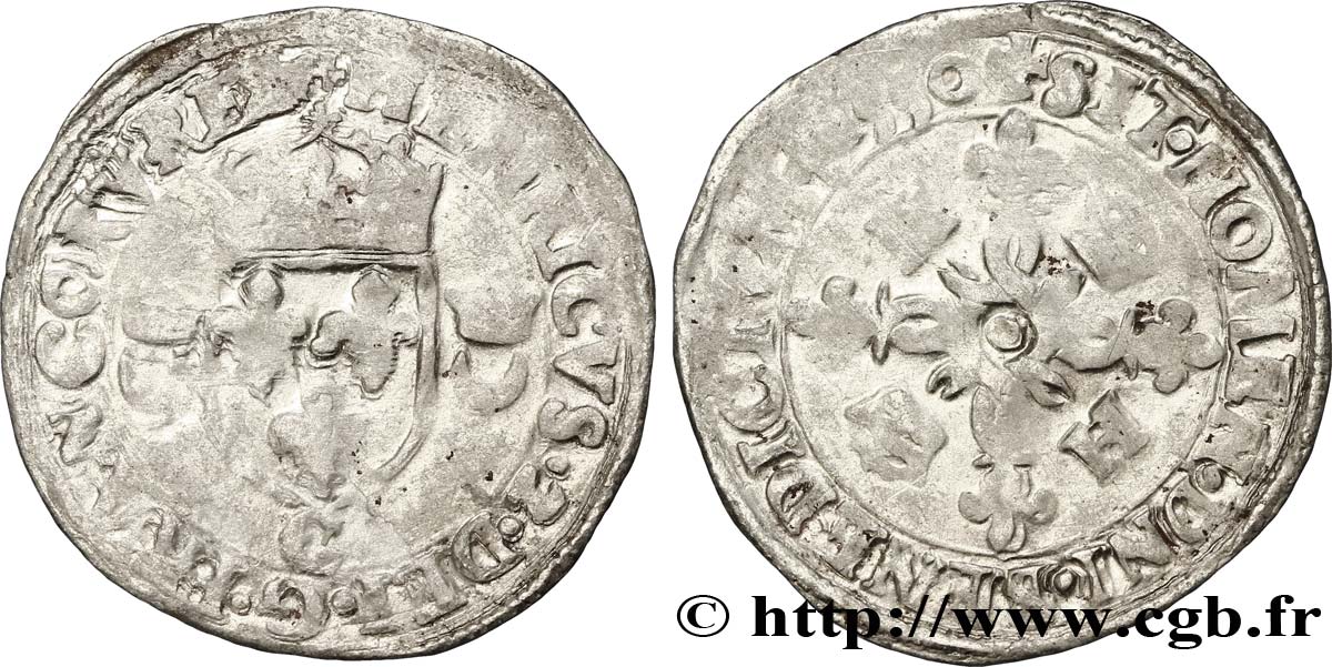 HENRI II Douzain aux croissants 1550 Saint-Lô TB+