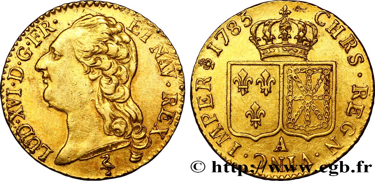 LOUIS XVI Louis d or dit  aux écus accolés  1785 Paris TTB+/SUP