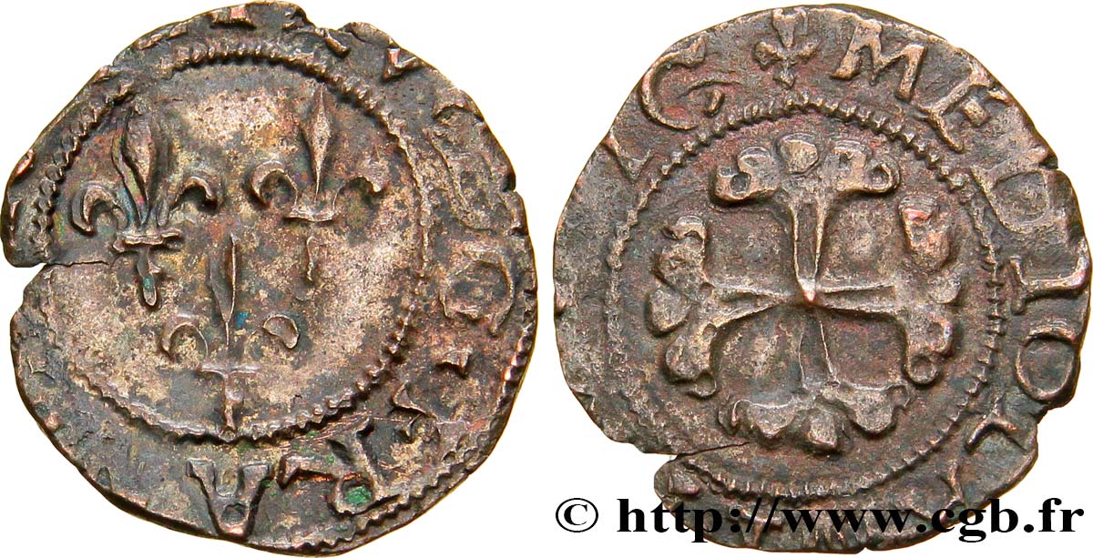 ITALIE - DUCHÉ DE MILAN - LOUIS XII Trillina ou 3 denari n.d. Milan TTB