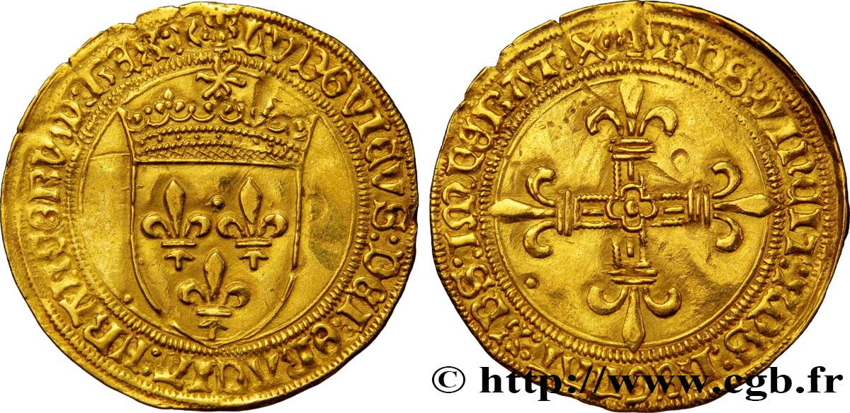 LOUIS XII  Écu d or au soleil 25/04/1498 Saint-André de Villeneuve-lès-Avignon q.SPL