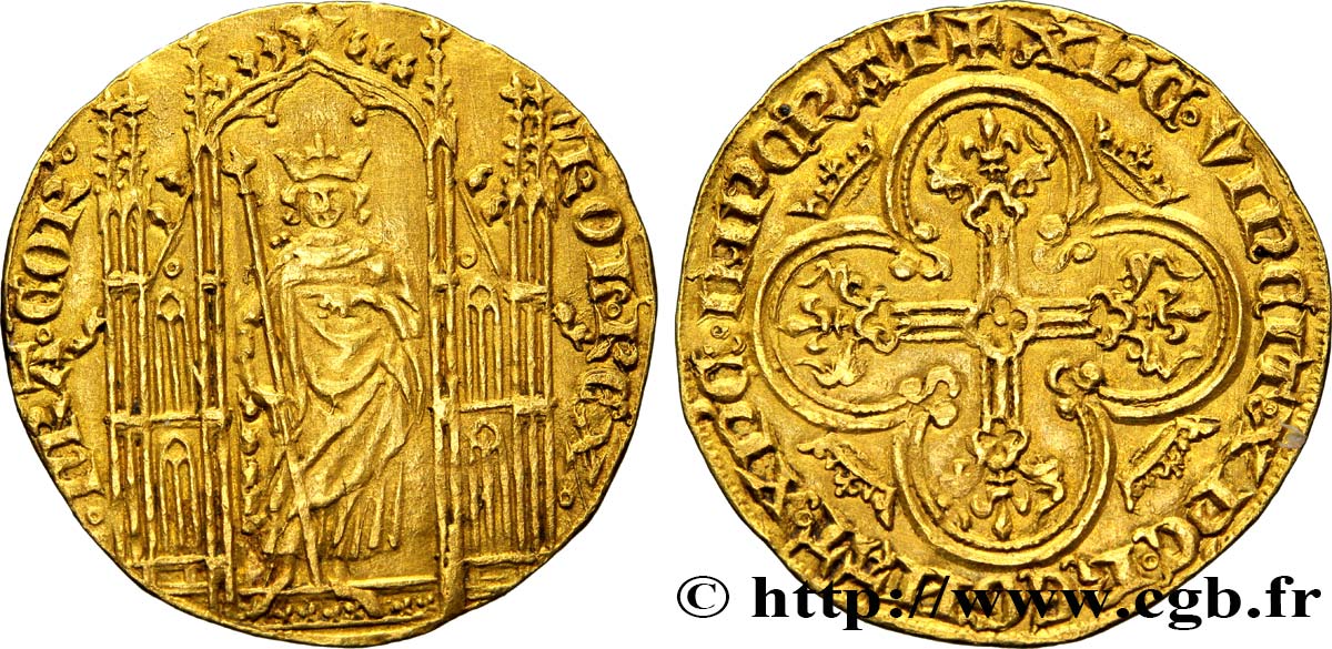 CARLO IV  THE FAIR  Royal d or 16/02/1326  q.SPL