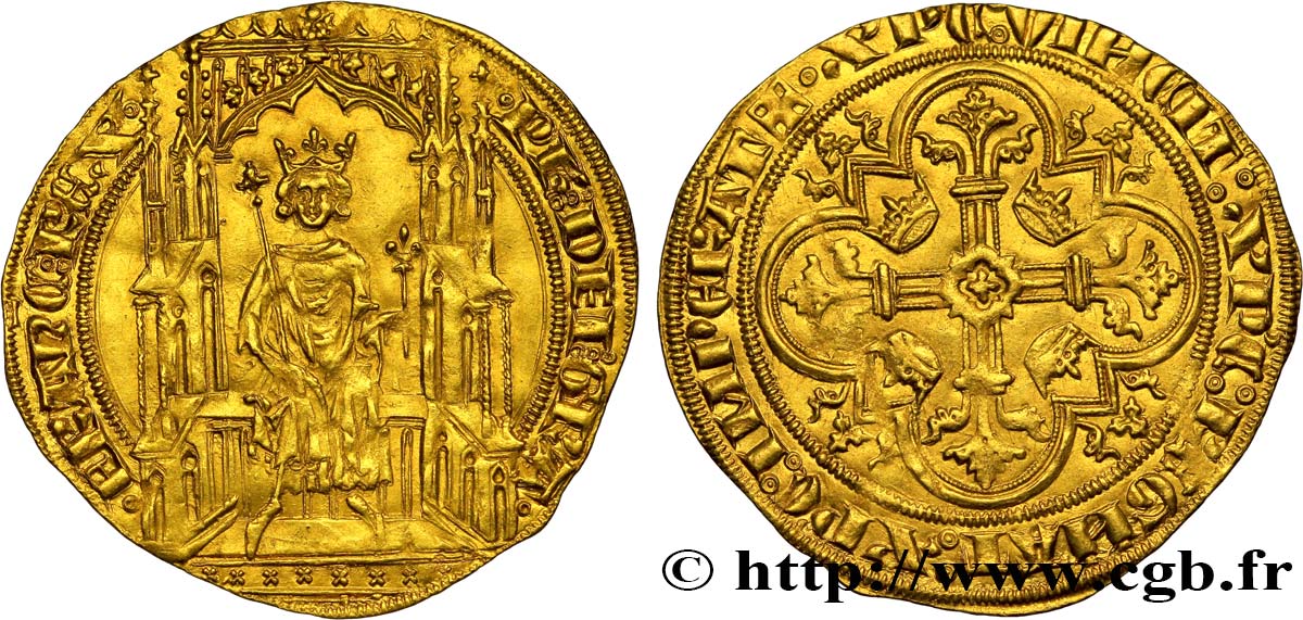 FILIPPO VI OF VALOIS Double d or 06/04/1340  q.SPL